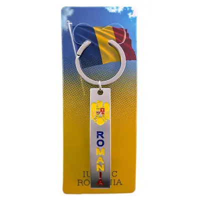 Stema romania, breloc deschizator din metal, model 579g